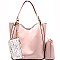 87231-LP Zipper Accent 2 in 1 Hobo