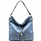 87236-LP Tassel Accent Stitch Detail Hobo