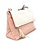 87244-LP Tassel Accent Stitched 2 Tone 2 Way Shoulder Bag