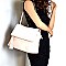 87244-LP Tassel Accent Stitched 2 Tone 2 Way Shoulder Bag