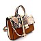 87376-LP Snake Print Two-Faced Cross Body