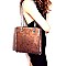 87396-LP Distressed Metallic Structured Chain Tote