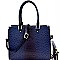 Ostrich Print Hardware Accent Classy Satchel SET