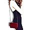 87410-LP Quilted Velvet Cross Body Shoulder Bag