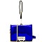 87493-LP Color Block Metallic Flap Cross Body with Wrist Strap