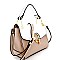 87550-LP Two-Tone Saffiano Multi-Compartment Shoulder Bag