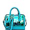 87612-LP Hologram Clear Boston Medium Satchel