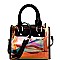 87613-LP Hologram Clear Structured Medium Satchel