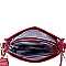 Whipstitched Bohemian Bucket Messenger Shoulder Bag
