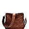 Whipstitched Bohemian Bucket Messenger Shoulder Bag