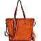 Tassel Accent Whipstitched Tote Wallet SET MH-87733
