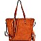 Tassel Accent Whipstitched Tote Wallet SET MH-87733