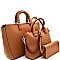 Handle Accent Two-Tone 3 in 1 Satchel Value SET MH-87787