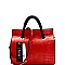 Croco Print Leatherette Boxy 2Way Bag