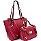 Turn-Lock Satchel Classy 3 in 1 Tote SET MH-87799