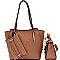 Turn-Lock Satchel Classy 3 in 1 Tote SET MH-87799