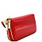 877TP-LP Double Zipper Patent Wristlet Wallet