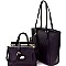 Turn-Lock Satchel Classy 3 in 1 Tote Value SET MH-87802