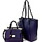 Turn-Lock Satchel Classy 3 in 1 Tote Value SET MH-87802