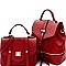 Turn-Lock Satchel 2 in 1 Fashion Backpack SET MH-87805