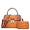 2 in 1 Crocodile Medium Flap Shoulder Bag Wallet Set