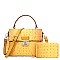 2 in 1 Crocodile Medium Flap Shoulder Bag Wallet Set