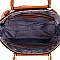 Trendy Metal Handle Dome-Satchel 2 in 1 Tote Value SET MH-87824