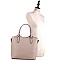 Trendy Metal Handle Dome-Satchel 2 in 1 Tote Value SET MH-87824