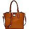 Turn-Lock Accent 3-Compartment Wing Satchel MH-87837