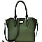 Turn-Lock Accent 3-Compartment Wing Satchel MH-87837