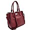 Turn-Lock Accent 3-Compartment Wing Satchel MH-87837
