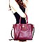 Turn-Lock Accent 3-Compartment Wing Satchel MH-87837