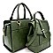 Structured 2 in 1 Satchel Backpack SET MH-87847