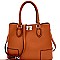 Bamboo Turn-Lock Structured 2-Way Satchel MH-87873