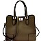 Bamboo Turn-Lock Structured 2-Way Satchel MH-87873