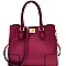 Bamboo Turn-Lock Structured 2-Way Satchel MH-87873