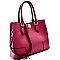 Bamboo Turn-Lock Structured 2-Way Satchel MH-87873