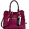 Bamboo Turn-Lock Structured 2-Way Satchel MH-87873