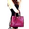 Bamboo Turn-Lock Structured 2-Way Satchel MH-87873