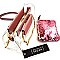 Cat Theme Metal Handle Clear 2 in 1 Cross Body with Sequin Pouch MH-87901
