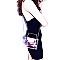 Cat Theme Metal Handle Clear 2 in 1 Cross Body with Sequin Pouch MH-87901