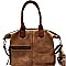 Two-Tone Rustic 2-Way Satchel Wallet SET MH-87902