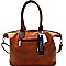 Two-Tone Rustic 2-Way Satchel Wallet SET MH-87902