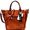 Two-Tone Rustic 2 Way Tote Wallet SET MH-87903