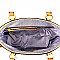 Ostrich Print Classy Dome Satchel SET MH-87940