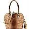 Ostrich Print Classy Dome Satchel SET MH-87940