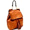 Tassel Accent Whipstitched Fashion Backpack MH-87945