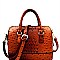 Ostrich Embossed Medium 2-Way Boston Satchel MH-87950