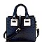 Ostrich Embossed Medium 2-Way Structured Satchel MH-87951