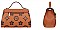 2 in 1 Classic Pad-Lock Monogram Satchel Set